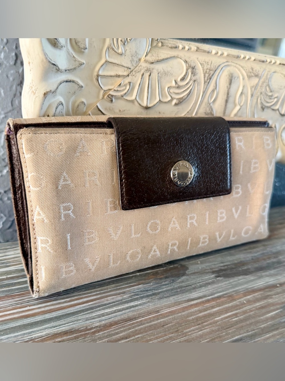 BVLGARI Logomania Monogram Long Trifold Wallet - Picture 4 of 16